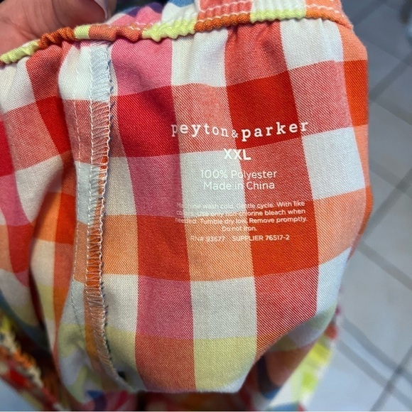 2/$15 Peyton & Parker Rainbow Plaid Shorts XXL | Lightweight Summer Bright - Picture 4 of 4